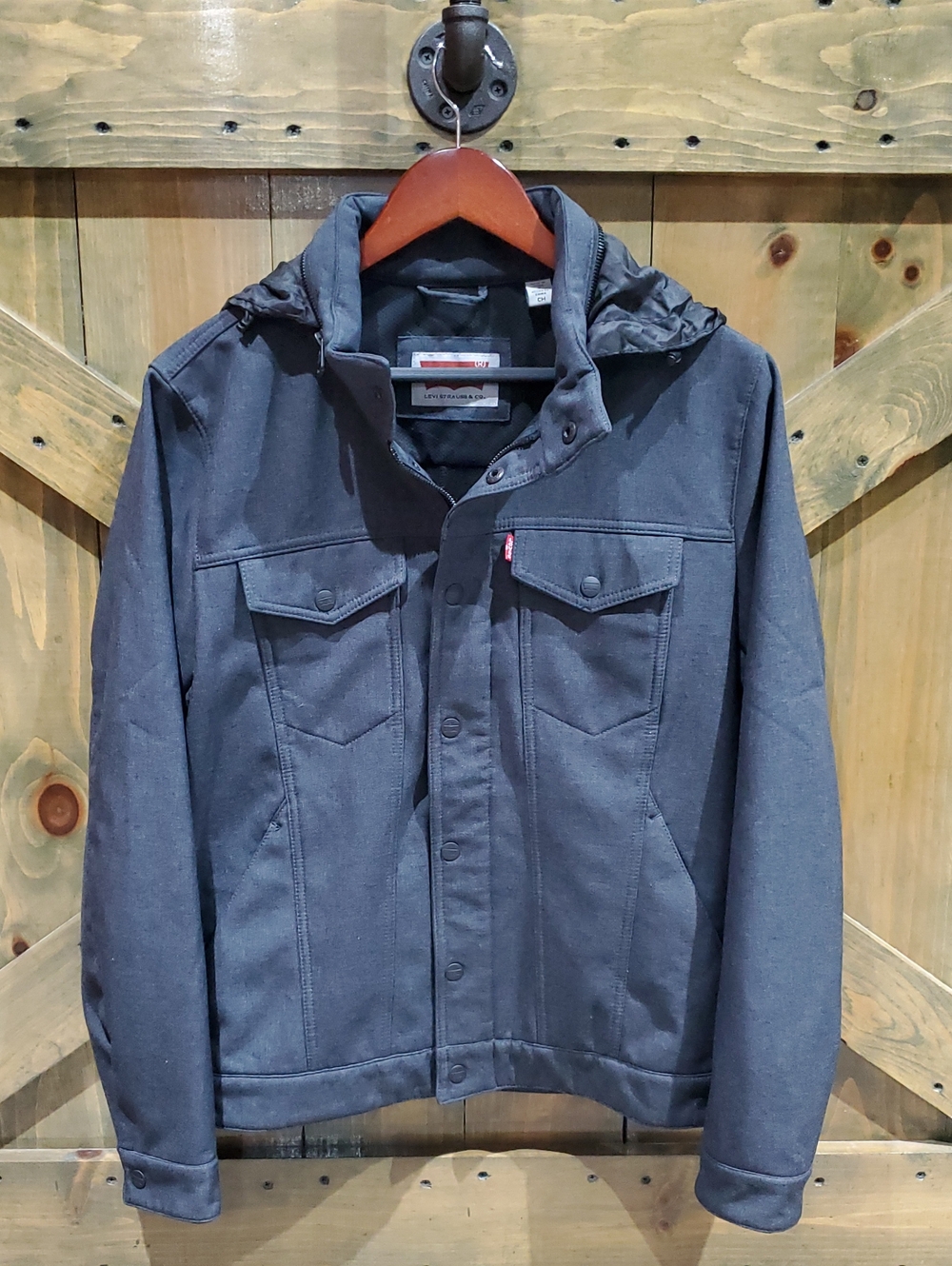 Levi's Hooded Trucker Jacket - Charcoal Gray